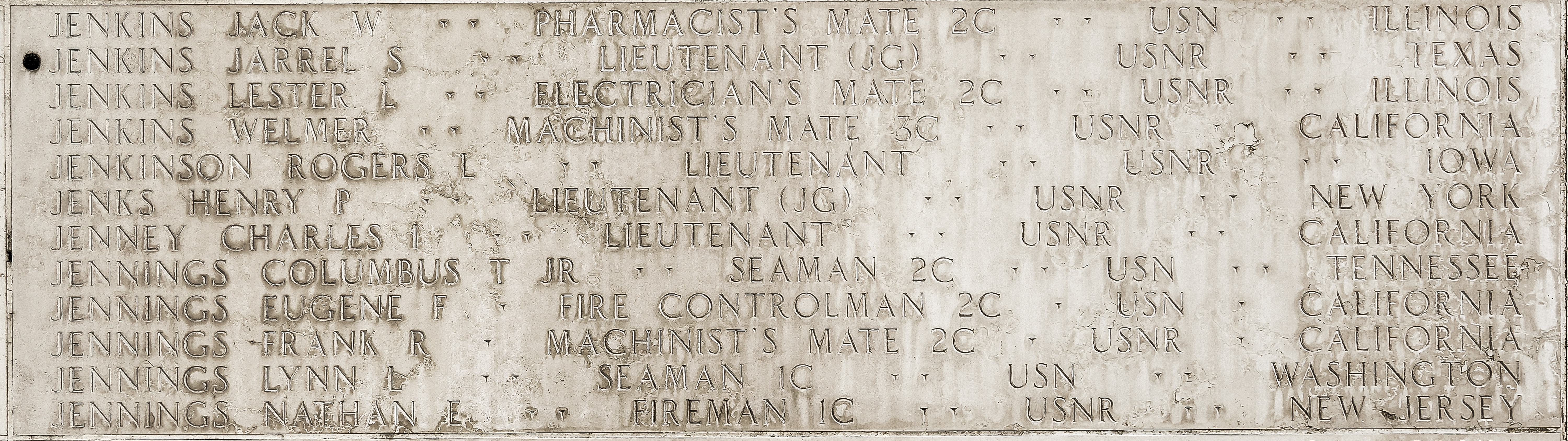 Eugene F. Jennings, Fire Controlman Second Class